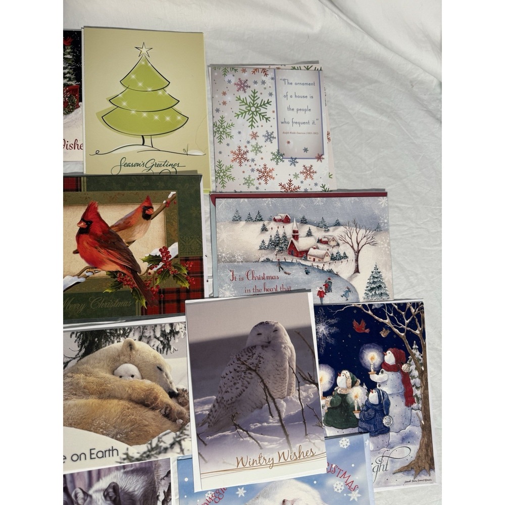 Assorted Lot of 15 Christmas Cards with‎ Envelopes New - Picture 3 of 9